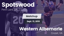 Matchup: Spotswood High vs. Western Albemarle  2019