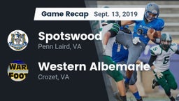 Recap: Spotswood  vs. Western Albemarle  2019