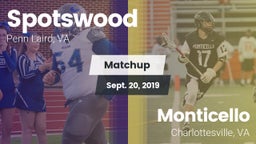 Matchup: Spotswood High vs. Monticello  2019