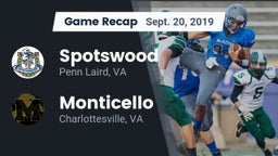 Recap: Spotswood  vs. Monticello  2019