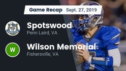 Recap: Spotswood  vs. Wilson Memorial  2019