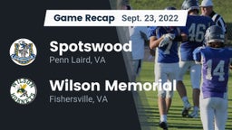Recap: Spotswood  vs. Wilson Memorial  2022