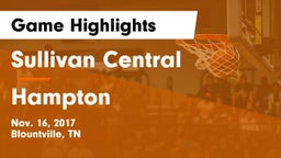 Sullivan Central  vs Hampton  Game Highlights - Nov. 16, 2017