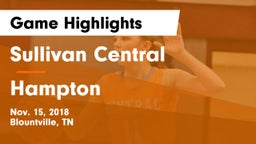 Sullivan Central  vs Hampton  Game Highlights - Nov. 15, 2018