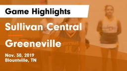 Sullivan Central  vs Greeneville  Game Highlights - Nov. 30, 2019