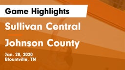 Sullivan Central  vs Johnson County  Game Highlights - Jan. 28, 2020