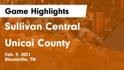 Sullivan Central  vs Unicoi County  Game Highlights - Feb. 9, 2021