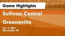 Sullivan Central  vs Greeneville Game Highlights - Jan. 2, 2021