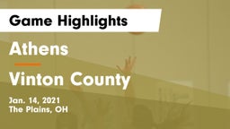 Athens  vs Vinton County  Game Highlights - Jan. 14, 2021