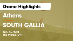 Athens  vs SOUTH GALLIA  Game Highlights - Jan. 16, 2021