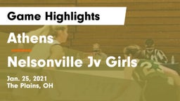 Athens  vs Nelsonville Jv Girls Game Highlights - Jan. 25, 2021
