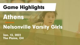 Athens  vs Nelsonville Varsity Girls Game Highlights - Jan. 13, 2022
