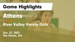 Athens  vs River Valley Varsity Girls Game Highlights - Jan. 27, 2022