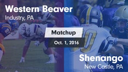 Matchup: Western Beaver High vs. Shenango  2016