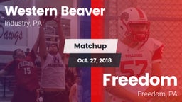 Matchup: Western Beaver High vs. Freedom  2018