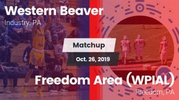 Matchup: Western Beaver High vs. Freedom Area  (WPIAL) 2019