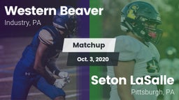 Matchup: Western Beaver High vs. Seton LaSalle  2020