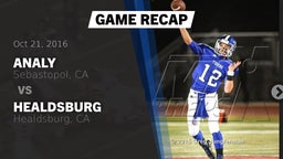 Recap: Analy  vs. Healdsburg  2016