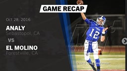 Recap: Analy  vs. El Molino  2016