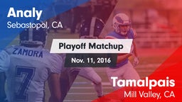 Matchup: Analy  vs. Tamalpais  2016
