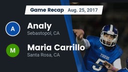 Recap: Analy  vs. Maria Carrillo  2017