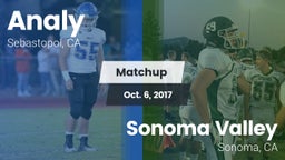 Matchup: Analy  vs. Sonoma Valley  2017