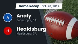Recap: Analy  vs. Healdsburg  2017