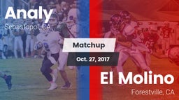 Matchup: Analy  vs. El Molino  2017