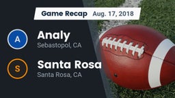 Recap: Analy  vs. Santa Rosa  2018