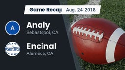 Recap: Analy  vs. Encinal  2018