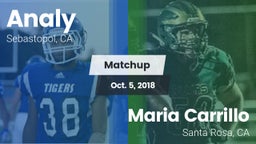 Matchup: Analy  vs. Maria Carrillo  2018