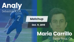 Matchup: Analy  vs. Maria Carrillo  2019