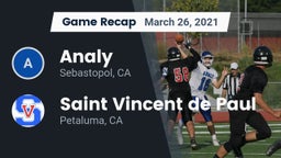 Recap: Analy  vs. Saint Vincent de Paul 2021