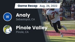 Recap: Analy  vs. Pinole Valley  2022
