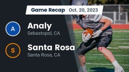 Recap: Analy  vs. Santa Rosa  2023