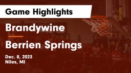 Brandywine  vs Berrien Springs  Game Highlights - Dec. 8, 2023