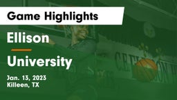 Ellison  vs University  Game Highlights - Jan. 13, 2023