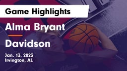 Alma Bryant  vs Davidson  Game Highlights - Jan. 13, 2023
