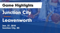 Junction City  vs Leavenworth  Game Highlights - Jan. 27, 2018