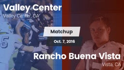 Matchup: Valley Center High vs. Rancho Buena Vista  2016