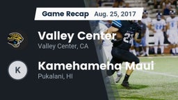Recap: Valley Center  vs. Kamehameha Maui  2017