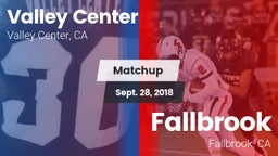 Matchup: Valley Center High vs. Fallbrook  2018