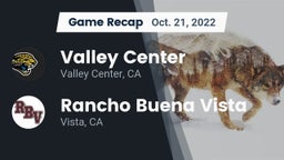 Recap: Valley Center  vs. Rancho Buena Vista  2022