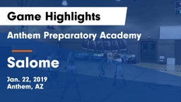 Anthem Preparatory Academy vs Salome Game Highlights - Jan. 22, 2019
