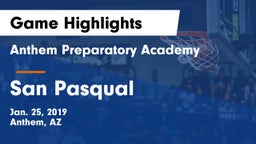 Anthem Preparatory Academy vs San Pasqual Game Highlights - Jan. 25, 2019