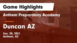 Anthem Preparatory Academy vs Duncan  AZ Game Highlights - Jan. 20, 2021