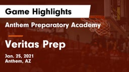 Anthem Preparatory Academy vs Veritas Prep  Game Highlights - Jan. 25, 2021