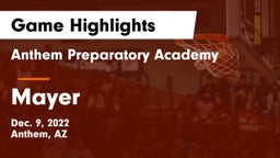 Anthem Preparatory Academy vs Mayer   Game Highlights - Dec. 9, 2022