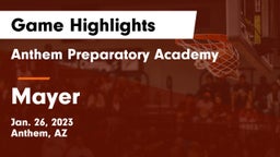 Anthem Preparatory Academy vs Mayer   Game Highlights - Jan. 26, 2023