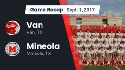 Recap: Van  vs. Mineola  2017